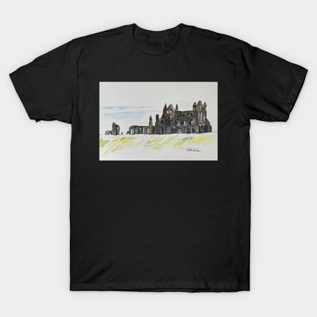 Whitby Abbey - North Yorkshire T-Shirt by bobpetcher